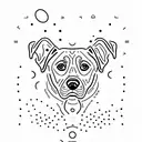 The name Daphne in morse code , a Labrador paw print  tattoo design idea