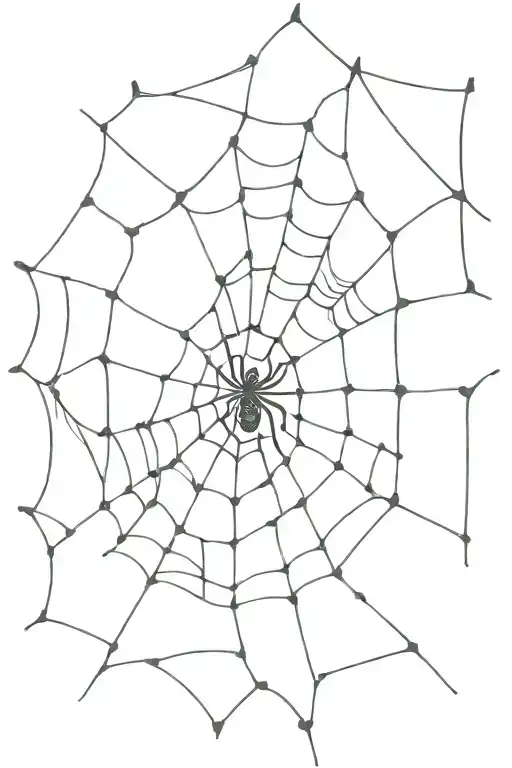 Spider web tattoo design idea