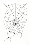 Spider web tattoo design idea