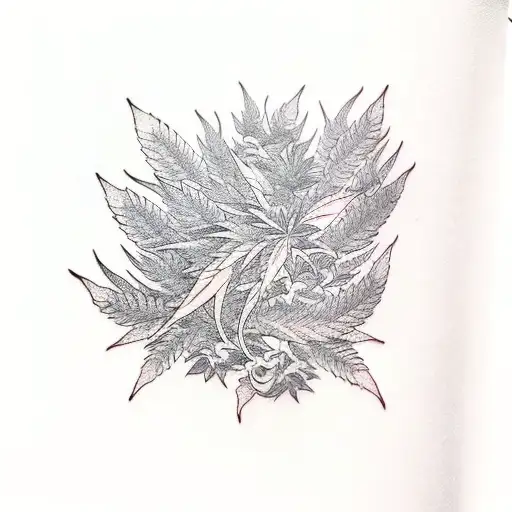 cannabis tattoo design idea