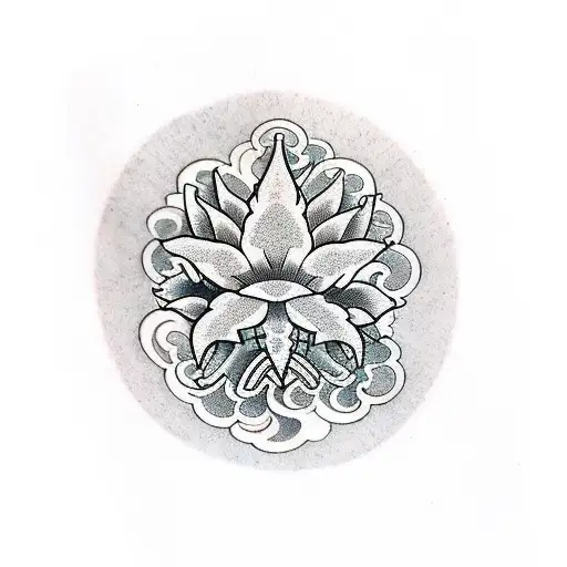 cannabis tattoo design idea