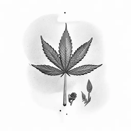 cannabis tattoo design idea