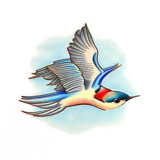 Swallow Bird tattoo design idea