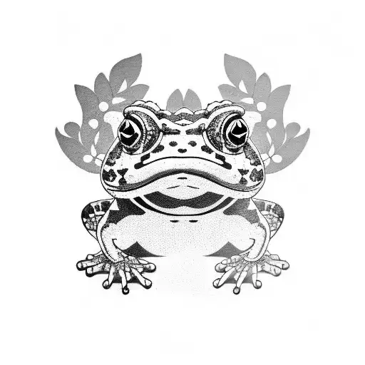 japanese toad tattoo design idea