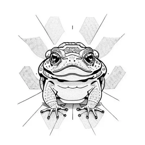 japanese toad tattoo design idea
