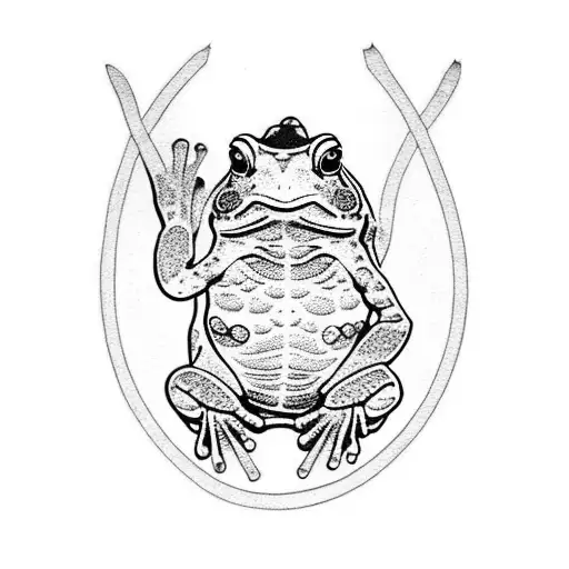 japanese toad tattoo design idea