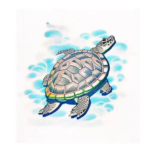 japanese turtle tattoo design idea