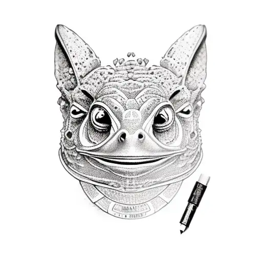 bufo alvarius dmt tattoo design idea