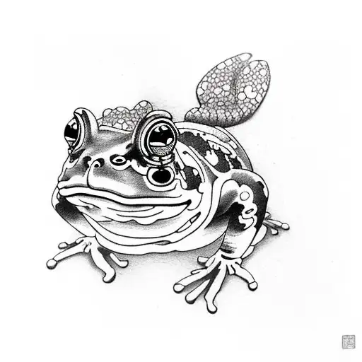 japanese toad tattoo design idea