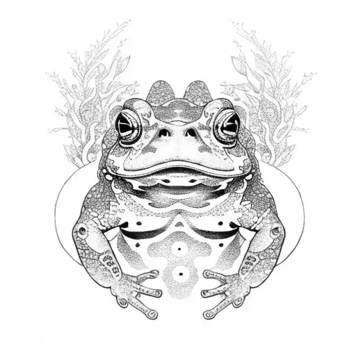 japanese toad tattoo design idea