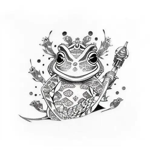 bufo alvarius dmt tattoo design idea