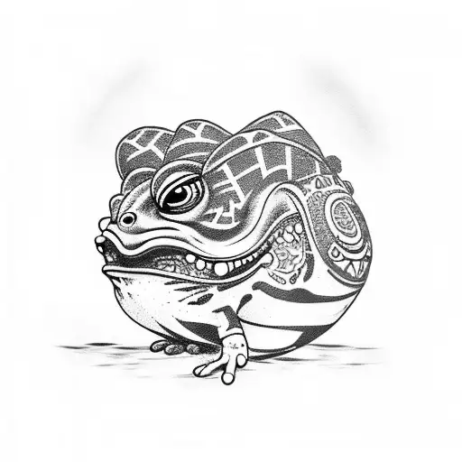 yakuza toad tattoo design idea