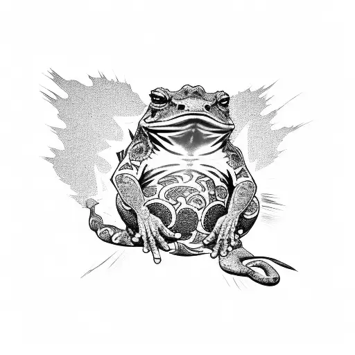 yakuza toad tattoo design idea