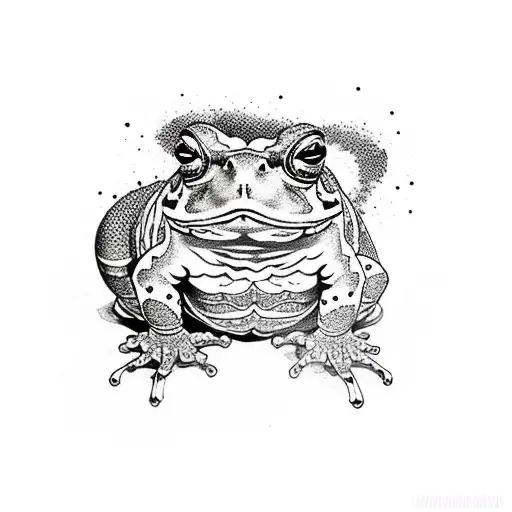 japanese toad tattoo design idea