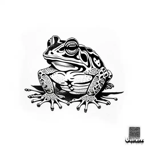 bufo alvarius  lotus Flower toad tattoo design idea