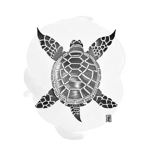 japanese turtle tattoo design idea