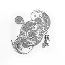 tranquility tattoo design idea