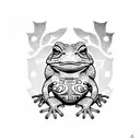 toad tattoo design idea