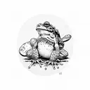 japanese toad tattoo design idea