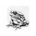 japanese toad tattoo design idea