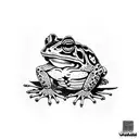 bufo alvarius  lotus Flower toad tattoo design idea