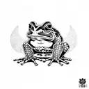 bufo alvarius  lotus Flower toad tattoo design idea