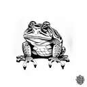 bufo alvarius  lotus Flower toad tattoo design idea