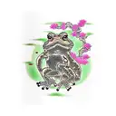 japanese toad tattoo design idea
