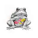 japanese toad tattoo design idea