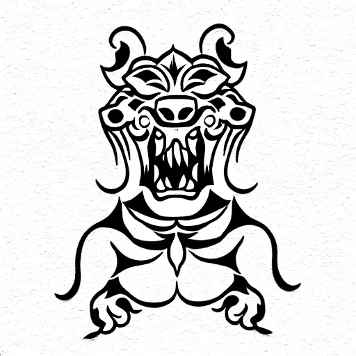 Foo Dog tattoo design idea