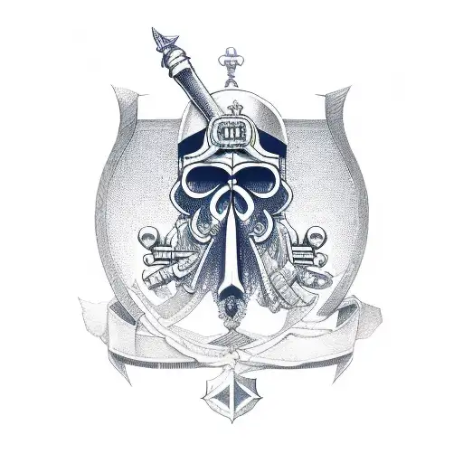 navy ace of spades tattoo design idea