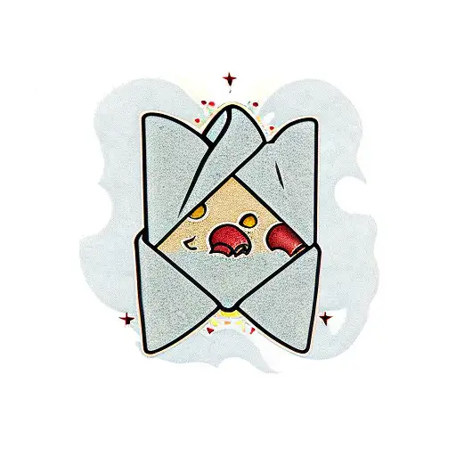 A Tortilla Chip that has a Nose tattoo design idea