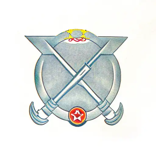 hammer and sickle inspired tattoo tattoo design idea