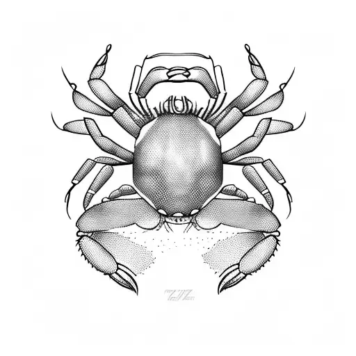 blue swimmer crab tattoo design idea