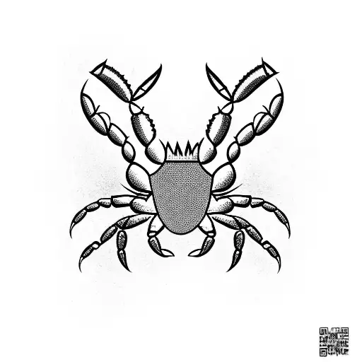 crab 69 cancer tattoo design idea