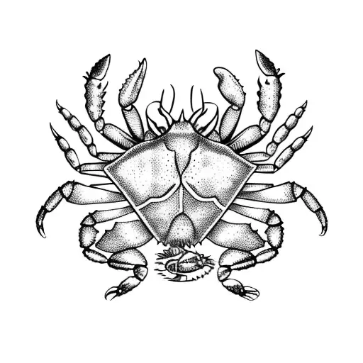 mud crab tattoo design idea