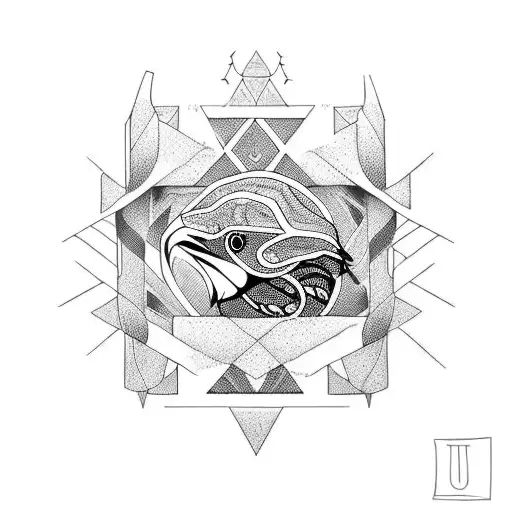 raven and snake tattoo design idea