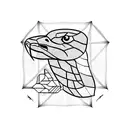 raven and snake tattoo design idea