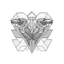 raven and snake tattoo design idea