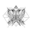 raven and snake tattoo design idea