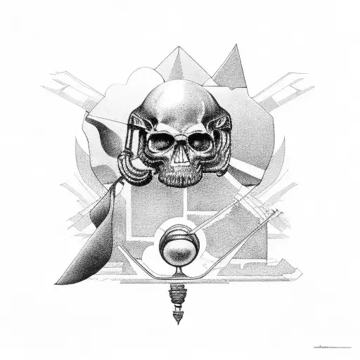 treasure hunting tattoo design idea