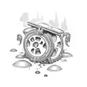 treasure hunting, relic hunting  tattoo design idea