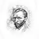 starry night Van Gogh  tattoo design idea