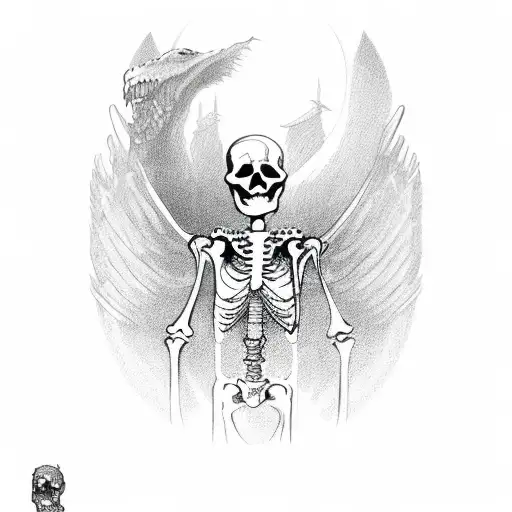 Skeleton King Card tattoo design idea