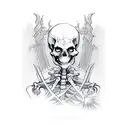 Skeleton King Card tattoo design idea