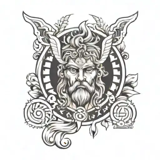 Ajax greek god tattoo design idea