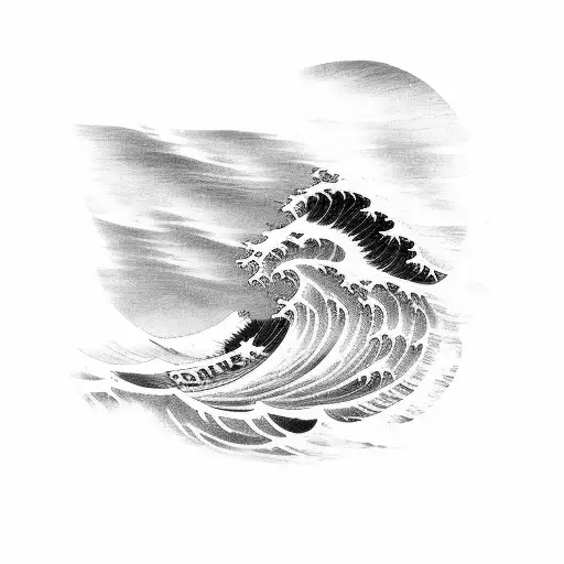 under the wave of kanagawa tattoo design idea