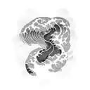 under the wave of kanagawa tattoo design idea