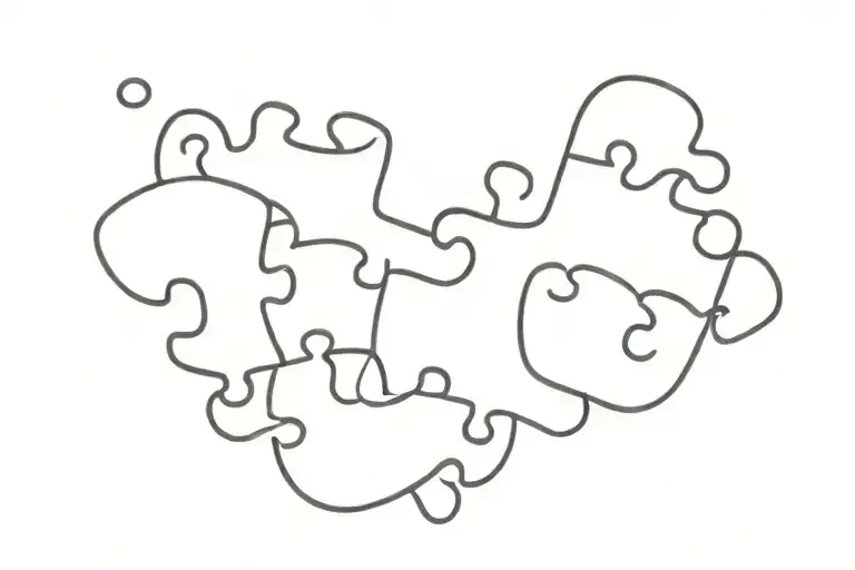 puzzle piece tattoo design idea