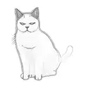 a white cat tattoo design idea